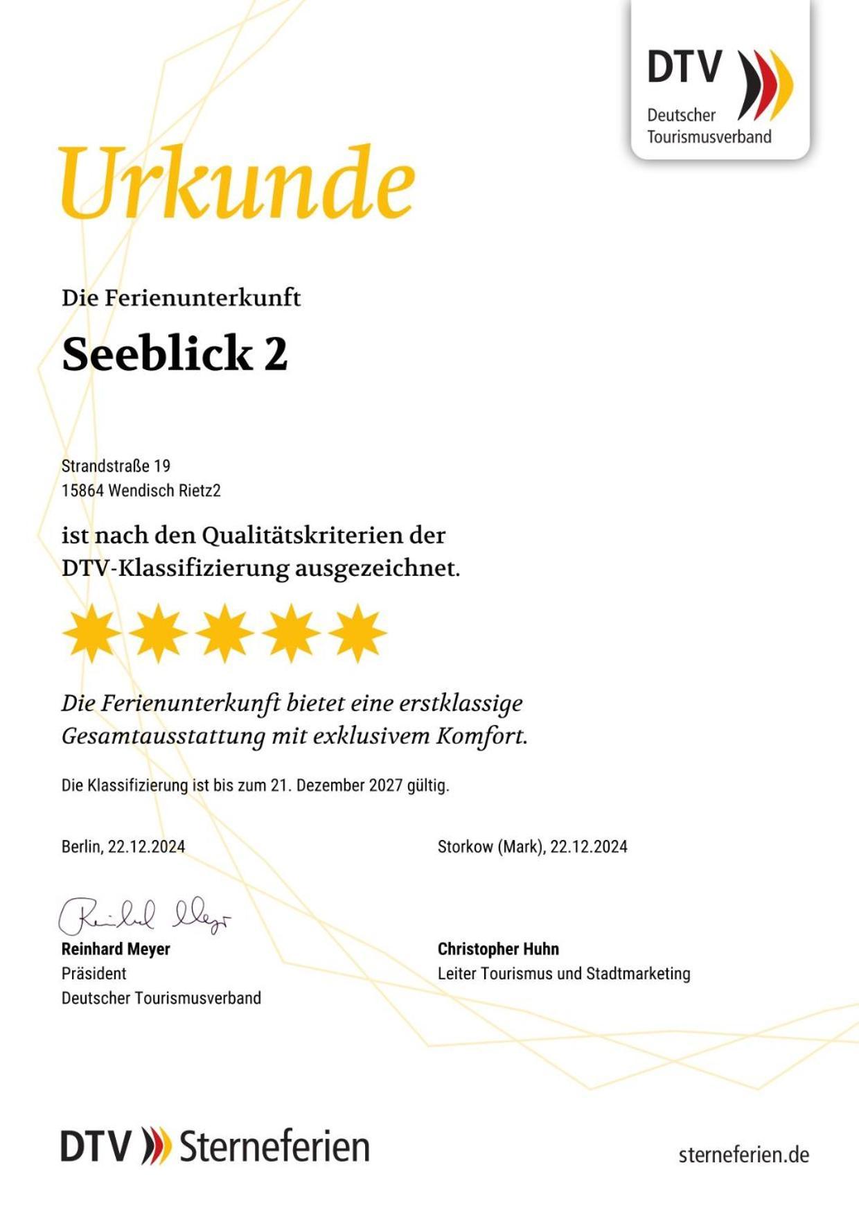 5*Ferienwohnung Seeblick 2 Wendisch Rietz Exterior foto